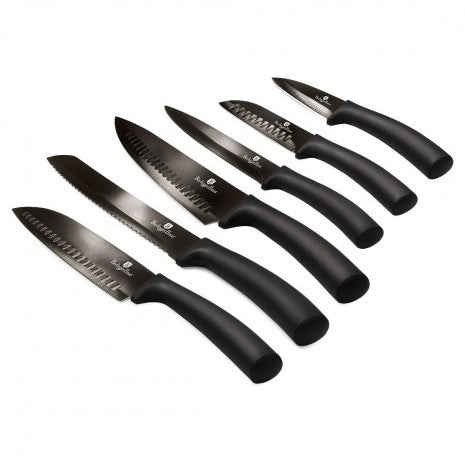Berlinger Haus Metallic Line Shiny Black Edition 6-osainen veitsisarja (Metallic Line Shiny Black Edition)