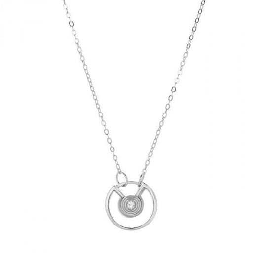 HopeaKaulakoru Valkoisella Onyksilla ja Valkoisella Topaasilla