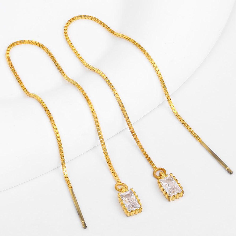 Kullattu TeräsKorvakorut Valkoisella Emporia® Kristallilla