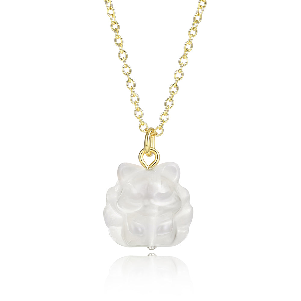 Kullattu TeräsKaulakoru Valkoisella Emporia® Kristallilla