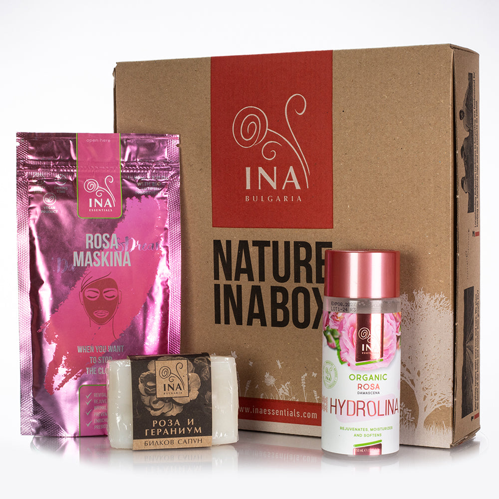 Rose Skin Care box - Luonnollinen hoito kypsälle ja kuivalle iholle