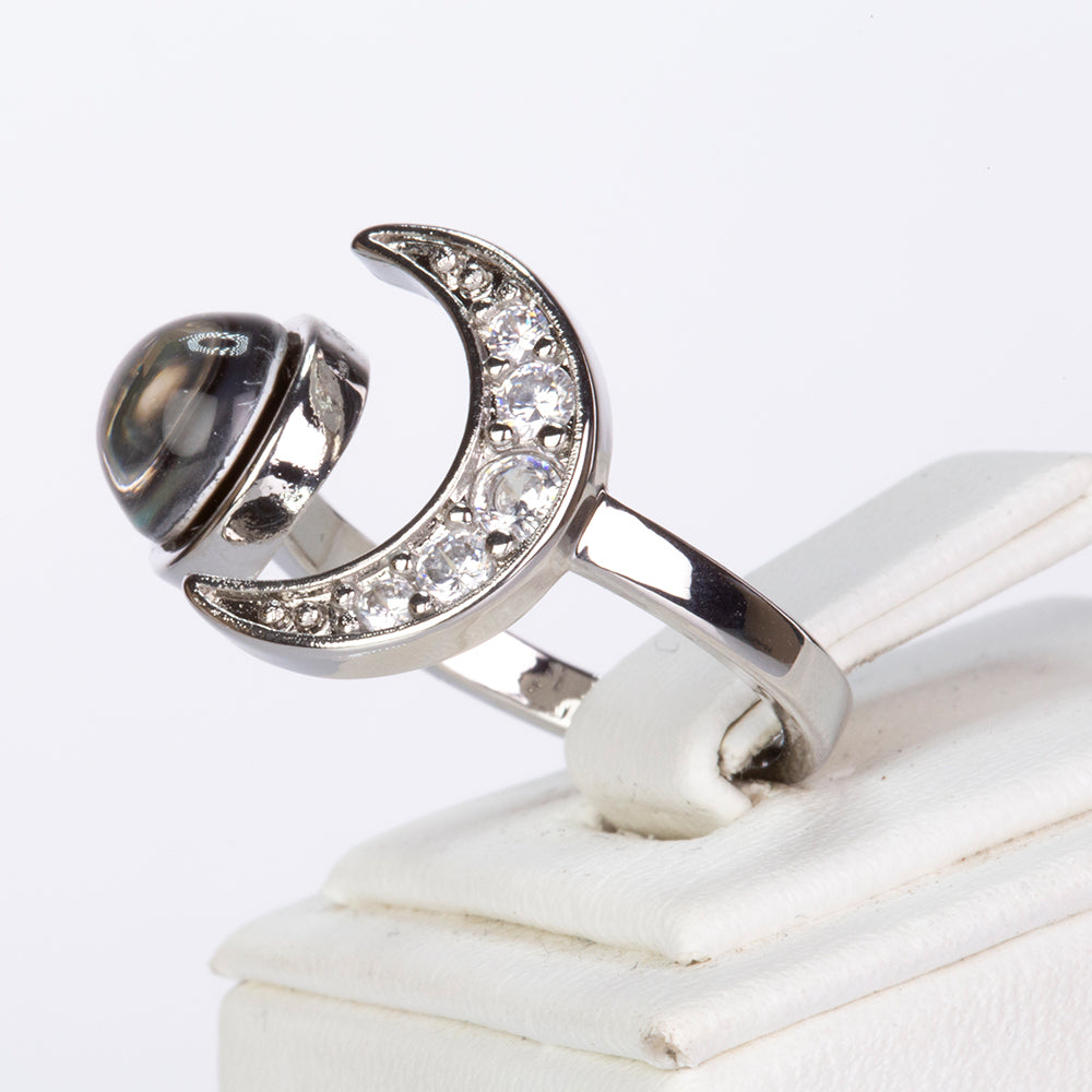 Kullattu TeräsSormus Valkoisella Emporia® Kristallilla