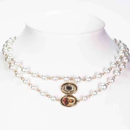 Kullattu TerÀsKaulakoru Lasihelmi