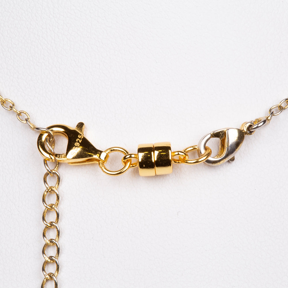 Keltakullattu hopea magneettilukko