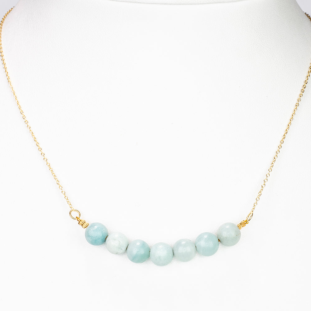 Kullattu hopeaKaulakoru Amatsoniitillä