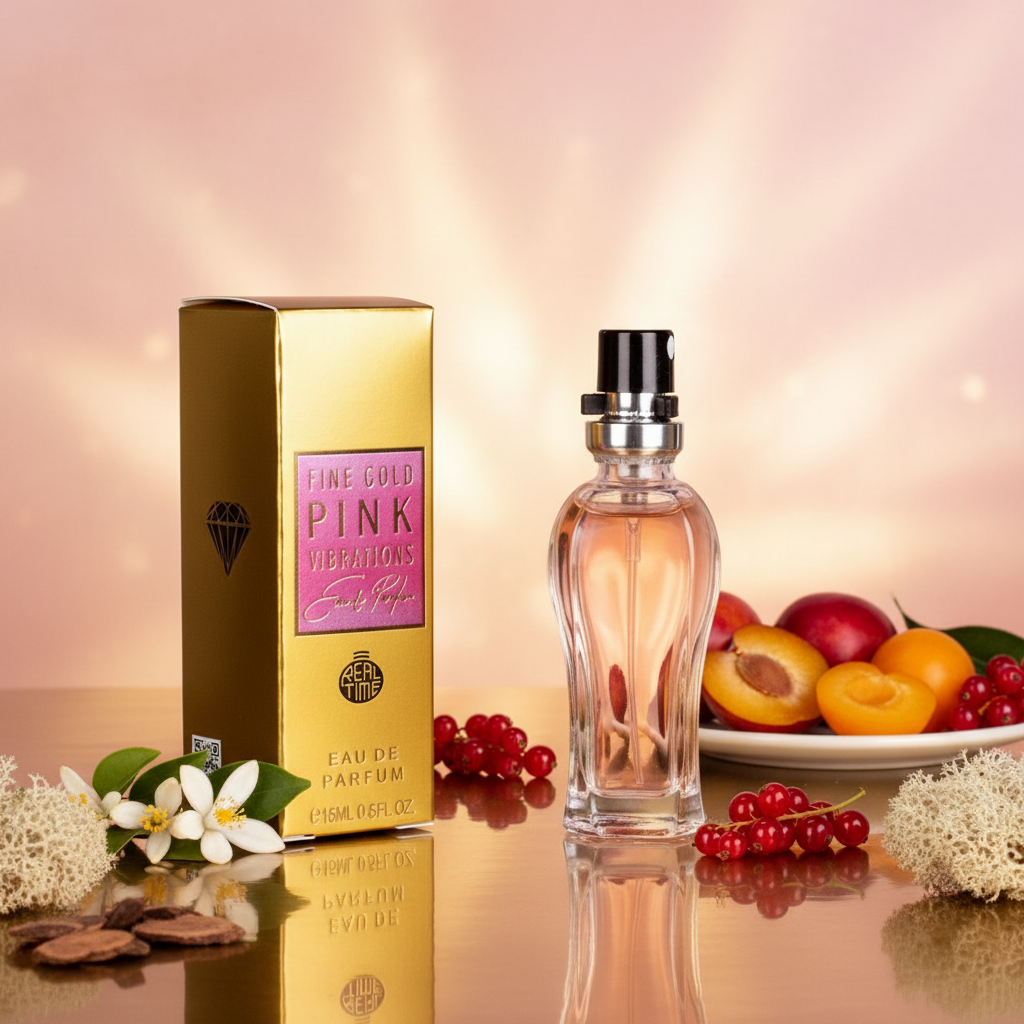 15ml EDP "FINE GOLD PINK VIBRATIONS" - hedelmäinen ja sitrusmainen tuoksu