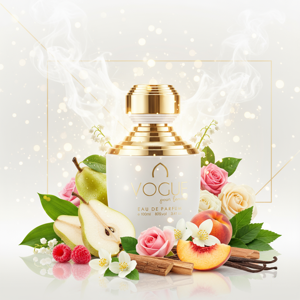 100 ml Eau de Perfume VOGUE - Hedelmäinen ja kukkainen myskituoksu naisille