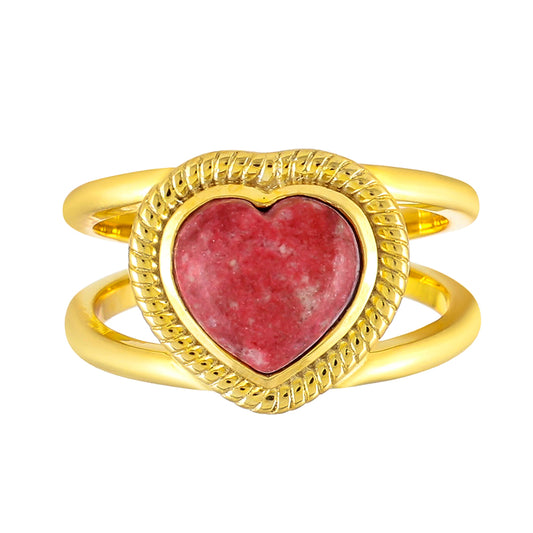 Kullattu hopeaSormus Thuliitilla