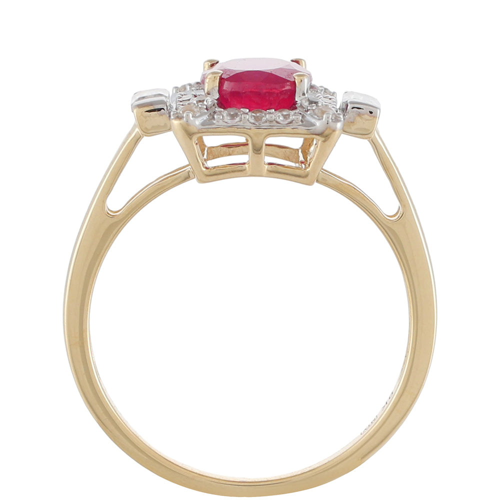 KultaSormus Thairubiinilla ja Luonnonzirkonialla