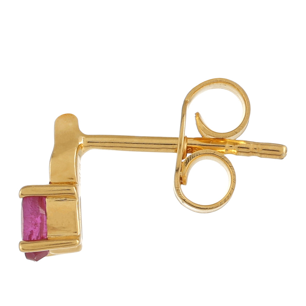 Kullatut hopeat Korvakorut Thairubiinilla