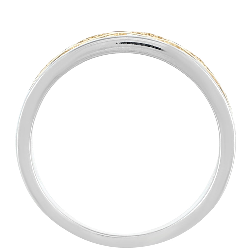 Kullattu hopeaSormus Veronese vihreä timanttilla