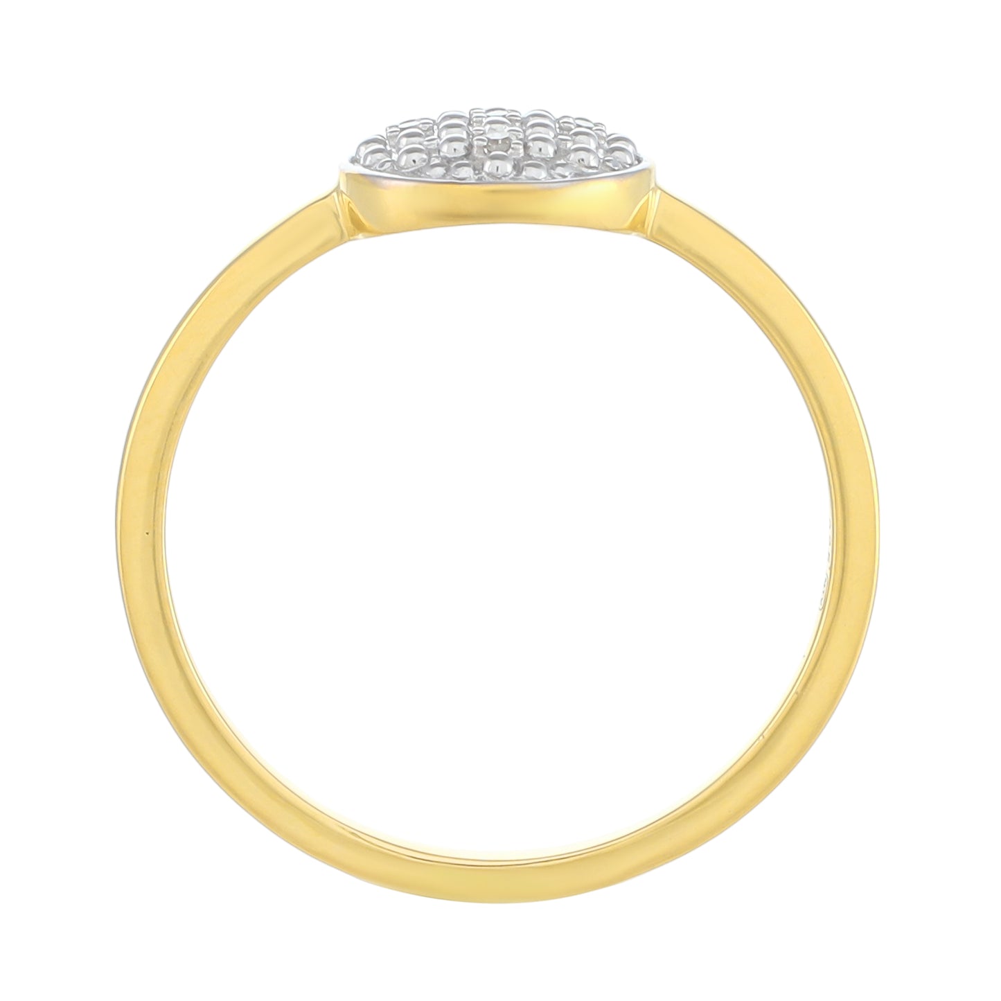 Kullattu hopeaSormus Valkoisella Timantilla