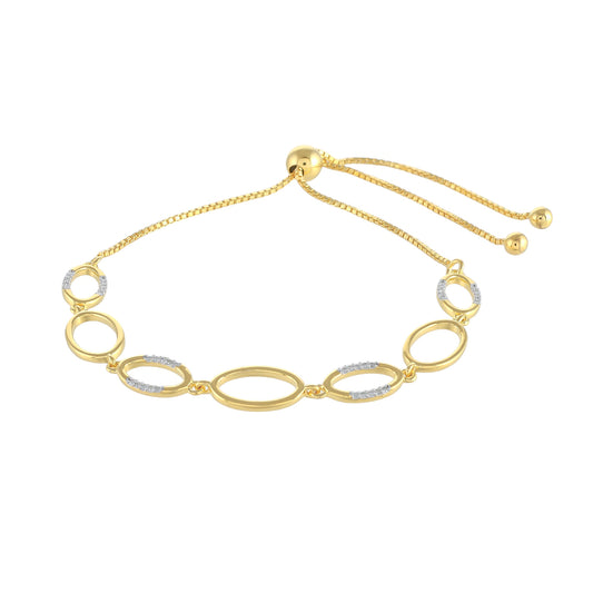 Kullattu hopeaRannekoru Valkoisella Timantilla