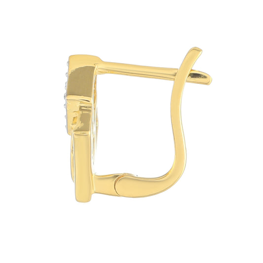 Kullatut hopeat Korvakorut Valkoisella Timantilla