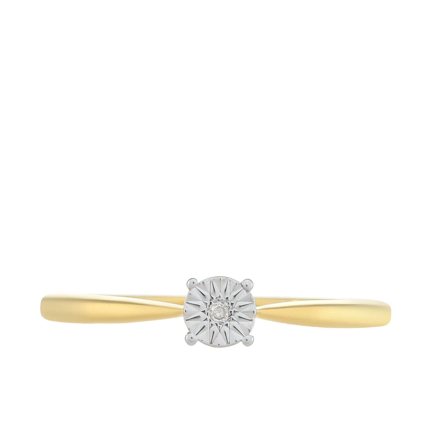 Kullattu hopeaSormus Valkoisella Timantilla