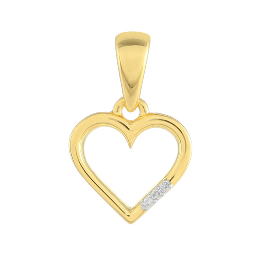 Kullattu hopeaRiipus Valkoisella Timantilla