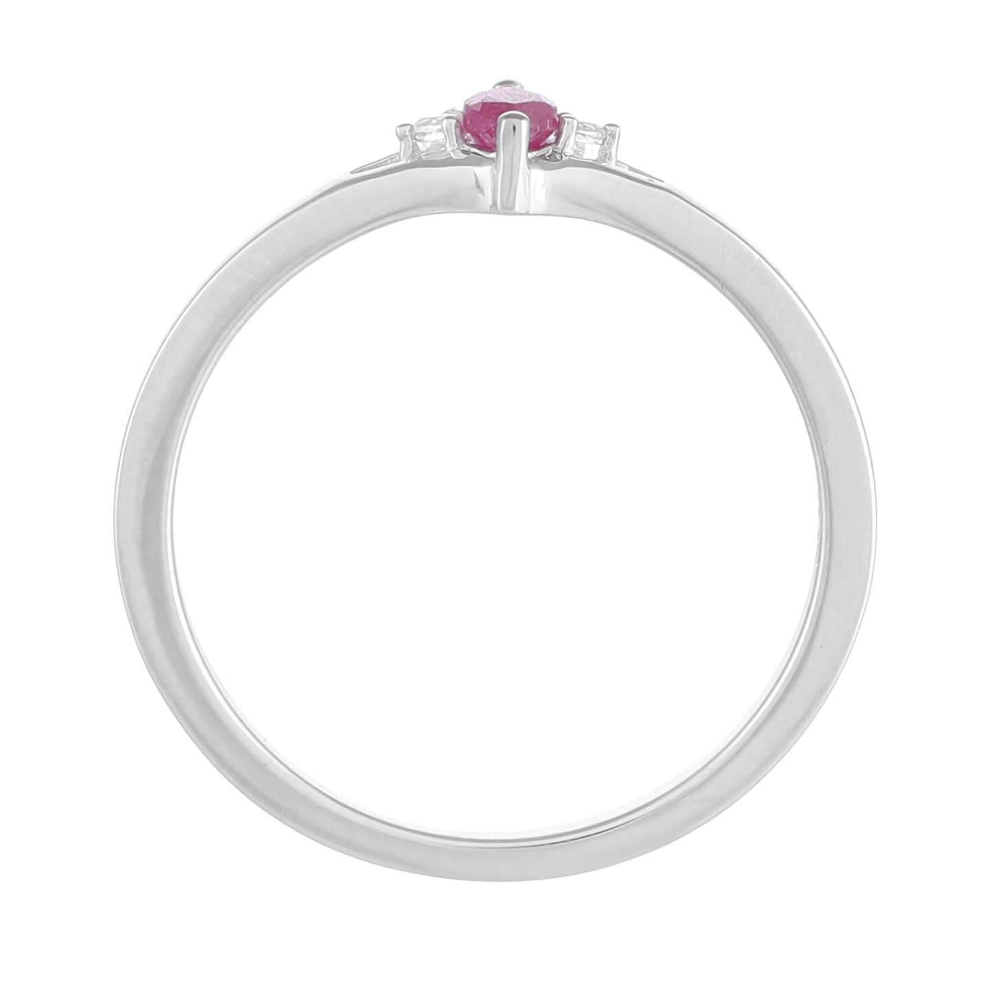 HopeaSormus Thairubiinilla ja Valkoisella Topaasilla