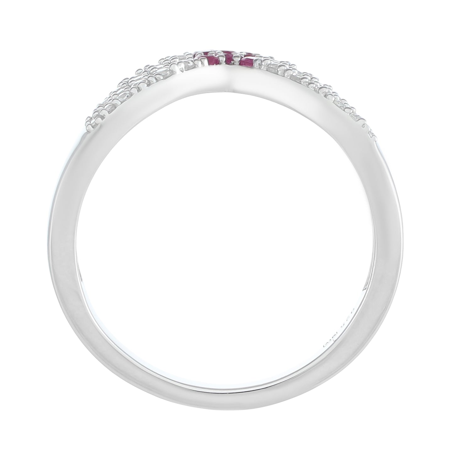 HopeaSormus Thairubiinilla ja Valkoisella Topaasilla