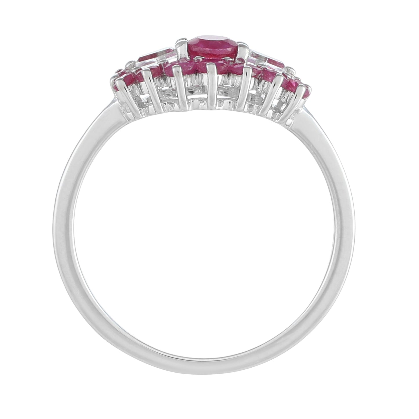 HopeaSormus Thairubiinilla ja Valkoisella Topaasilla