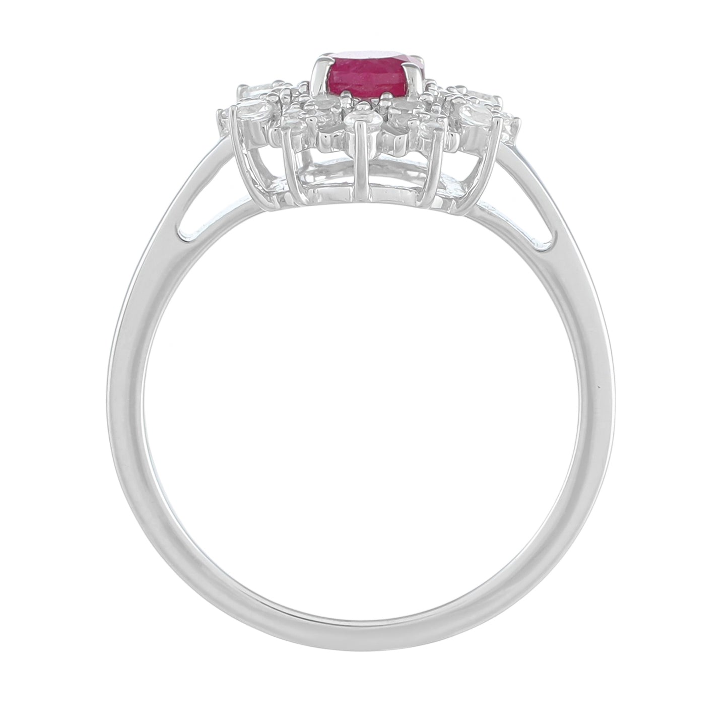 HopeaSormus Thairubiinilla ja Valkoisella Topaasilla