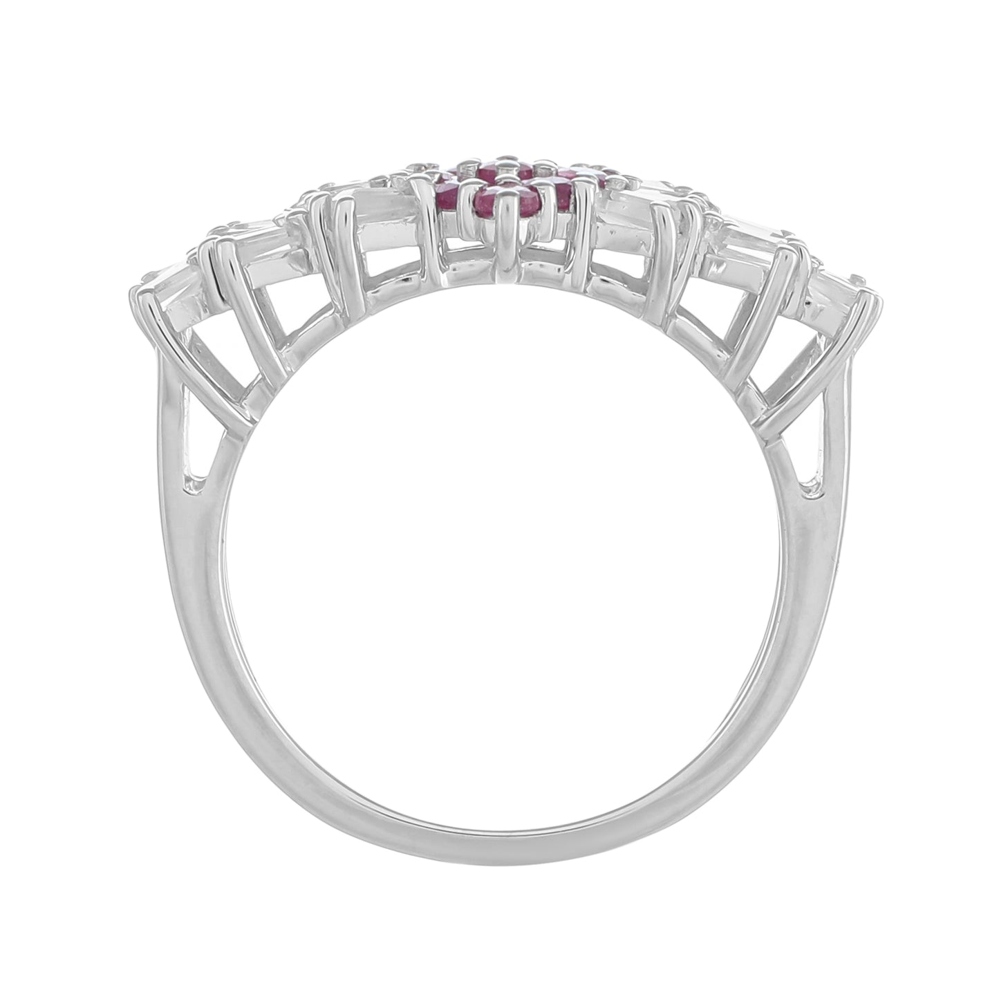 HopeaSormus Thairubiinilla ja Valkoisella Topaasilla