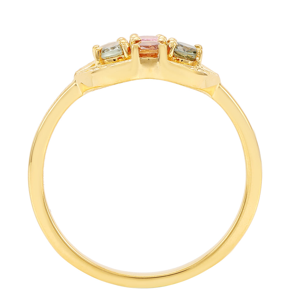 Kullattu hopeaSormus Pelmadullan Sateenkaariturmaliinilla