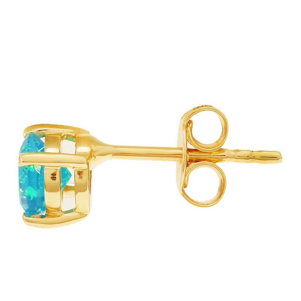 KultaKorvakorut Etiopialaisella Paraiba-Sinisellä Opaalilla