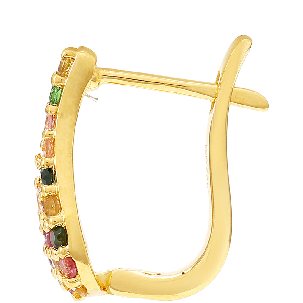 Kullatut hopeat Korvakorut Pelmadullan Sateenkaariturmaliinilla