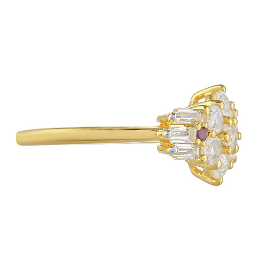 Kullattu hopeaSormus SateenkaarikuukivellÀ ja Brasilian Smaragdilla