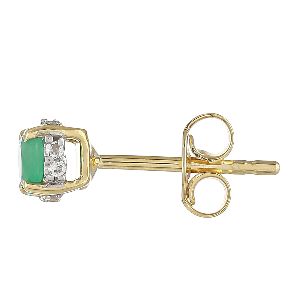 KultaKorvakorut Brasilian Smaragdilla ja Valkoisella Topaasilla