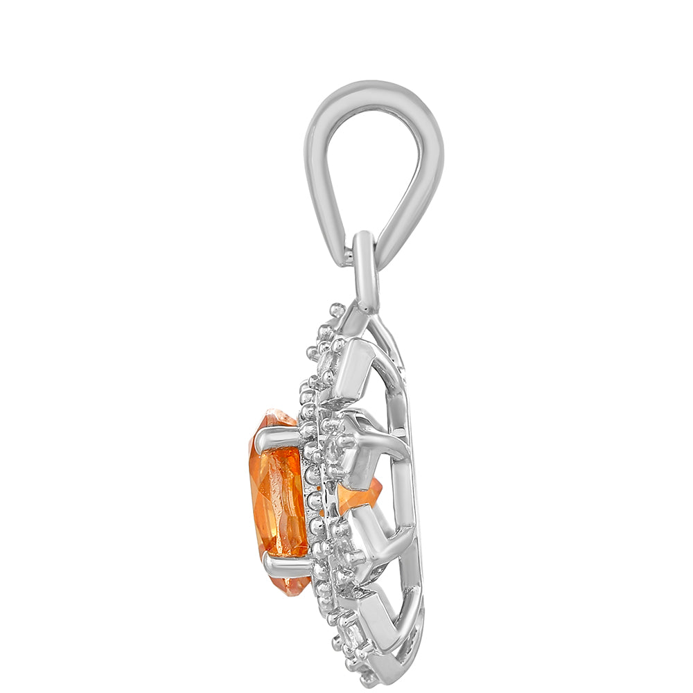 HopeaRiipus Padparadschan Kvartsilla ja Valkoisella Topaasilla