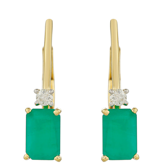 KultaKorvakorut Brasilian Smaragdilla ja Luonnonzirkonialla