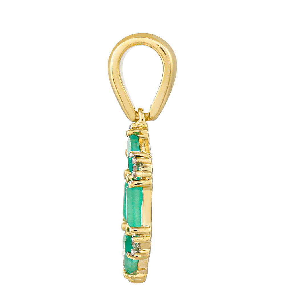 KultaRiipus Brasilian Smaragdilla ja Luonnonzirkonialla