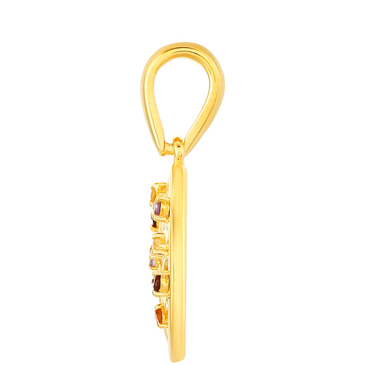 Kullattu hopeaRiipus Ametisti ja Madeiran SitriinillÀ