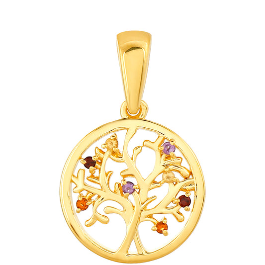 Kullattu hopeaRiipus Ametisti ja Madeiran SitriinillÀ