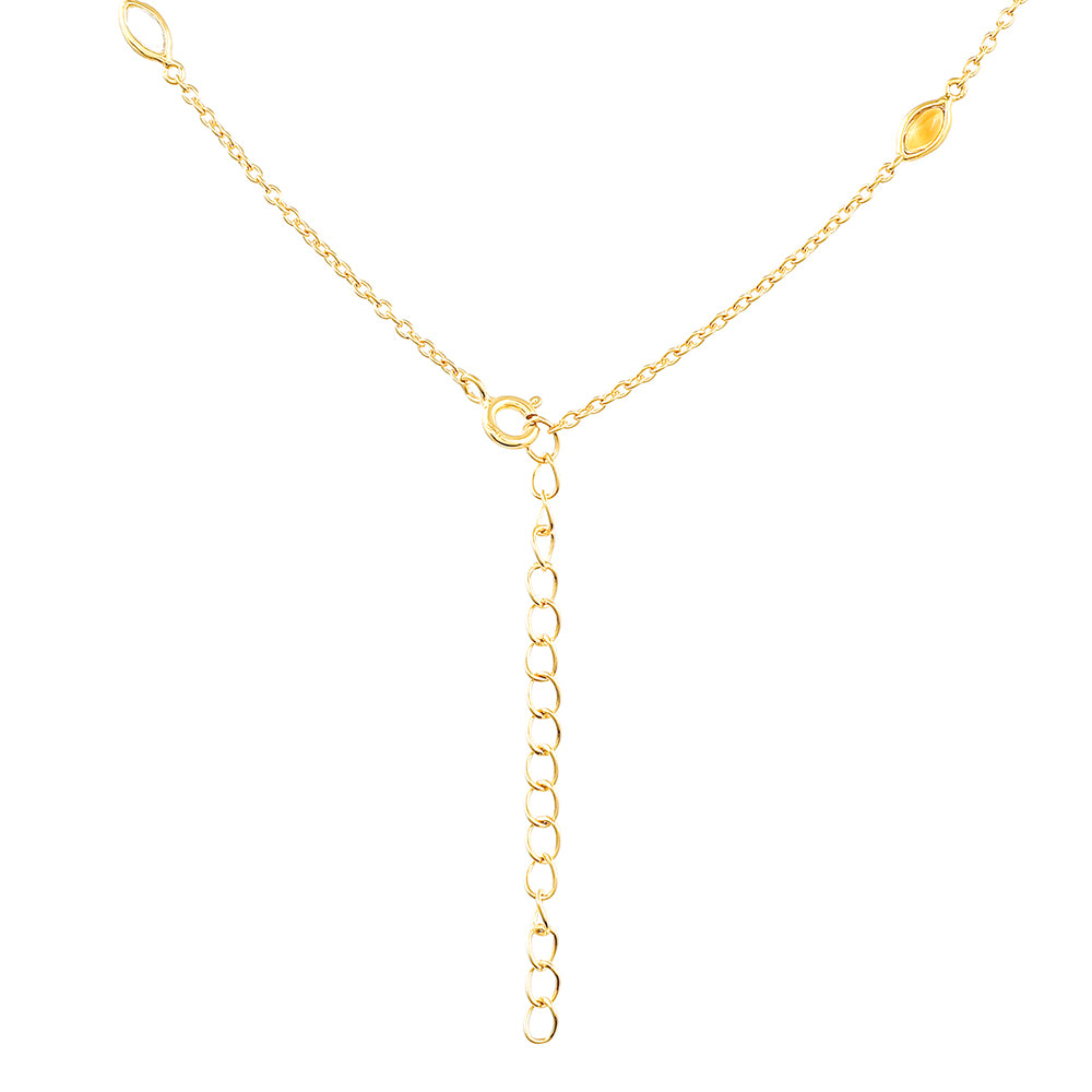 Kullattu hopeaKaulakoru Ametisti ja Madeiran Sitriinillä