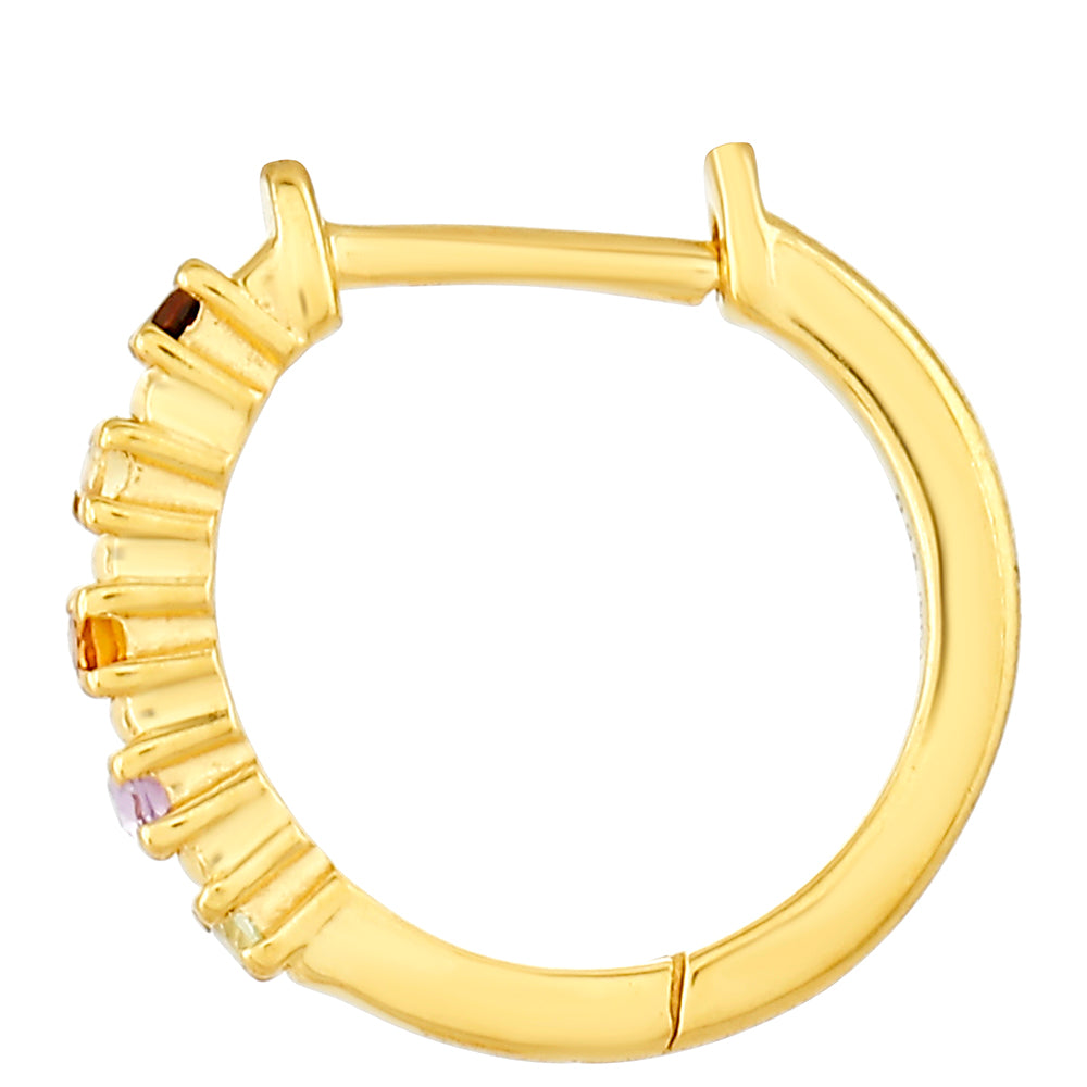 Kullatut hopeat Korvakorut Ametisti ja Madeiran Sitriinillä