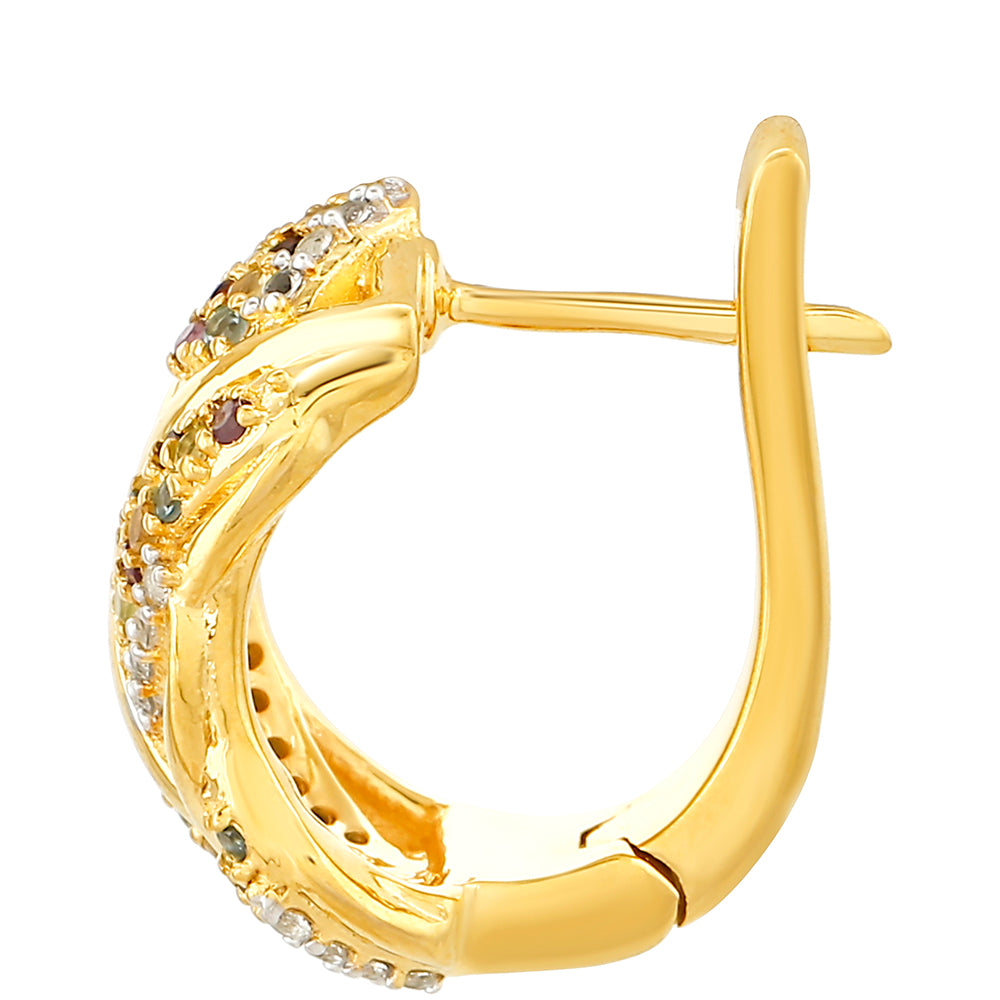 Kullatut hopeat Korvakorut Ametisti ja Sitriinillä