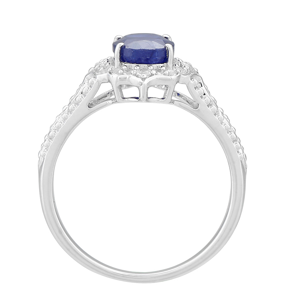 HopeaSormus Thaisafiirilla ja Valkoisella Topaasilla