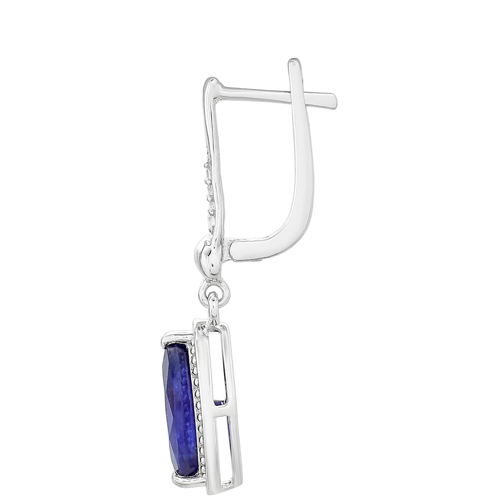 HopeaKorvakorut Thaisafiirilla ja Valkoisella Topaasilla