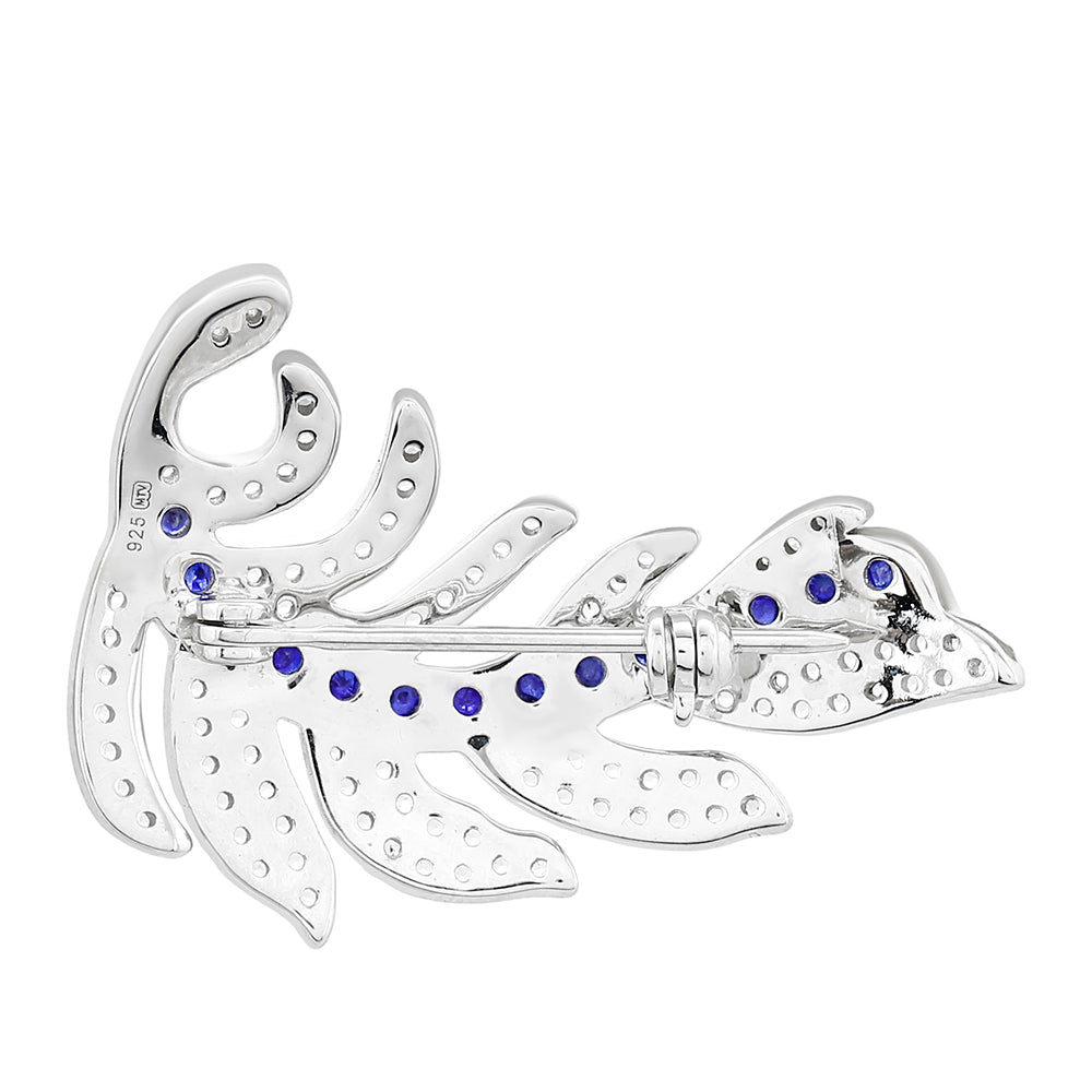 HopeaRintaneula Thaisafiirilla ja Valkoisella Topaasilla