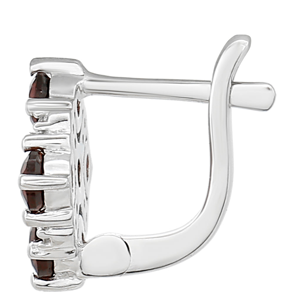 HopeaKorvakorut Granaatilla ja Valkoisella Topaasilla