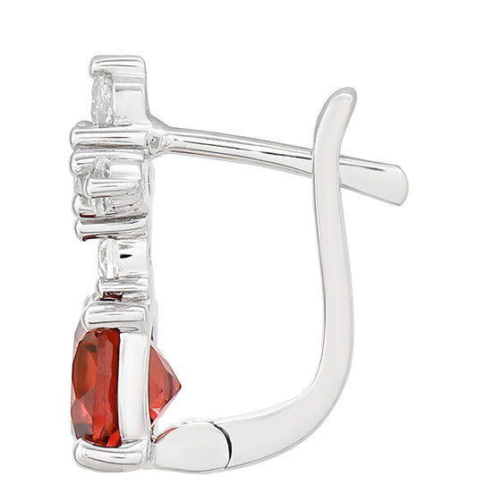 HopeaKorvakorut Granaatilla ja Valkoisella Topaasilla