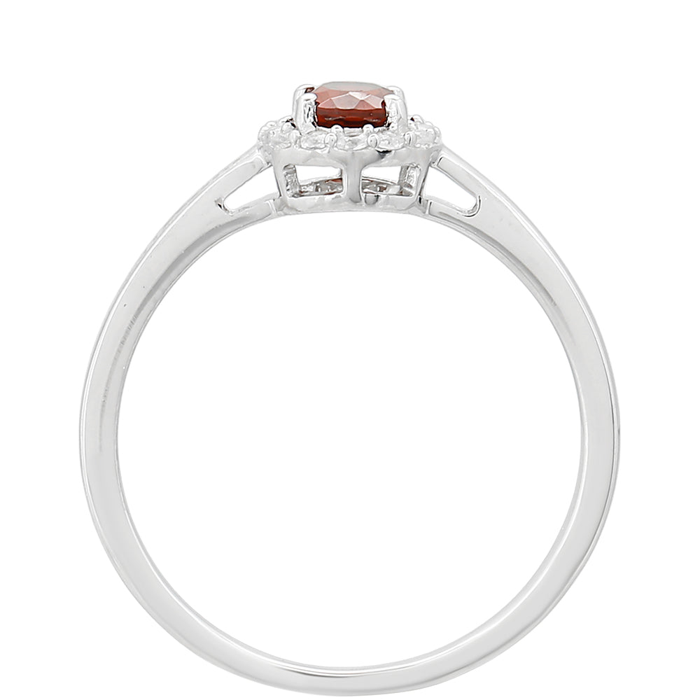 HopeaSormus Granaatilla ja Valkoisella Topaasilla