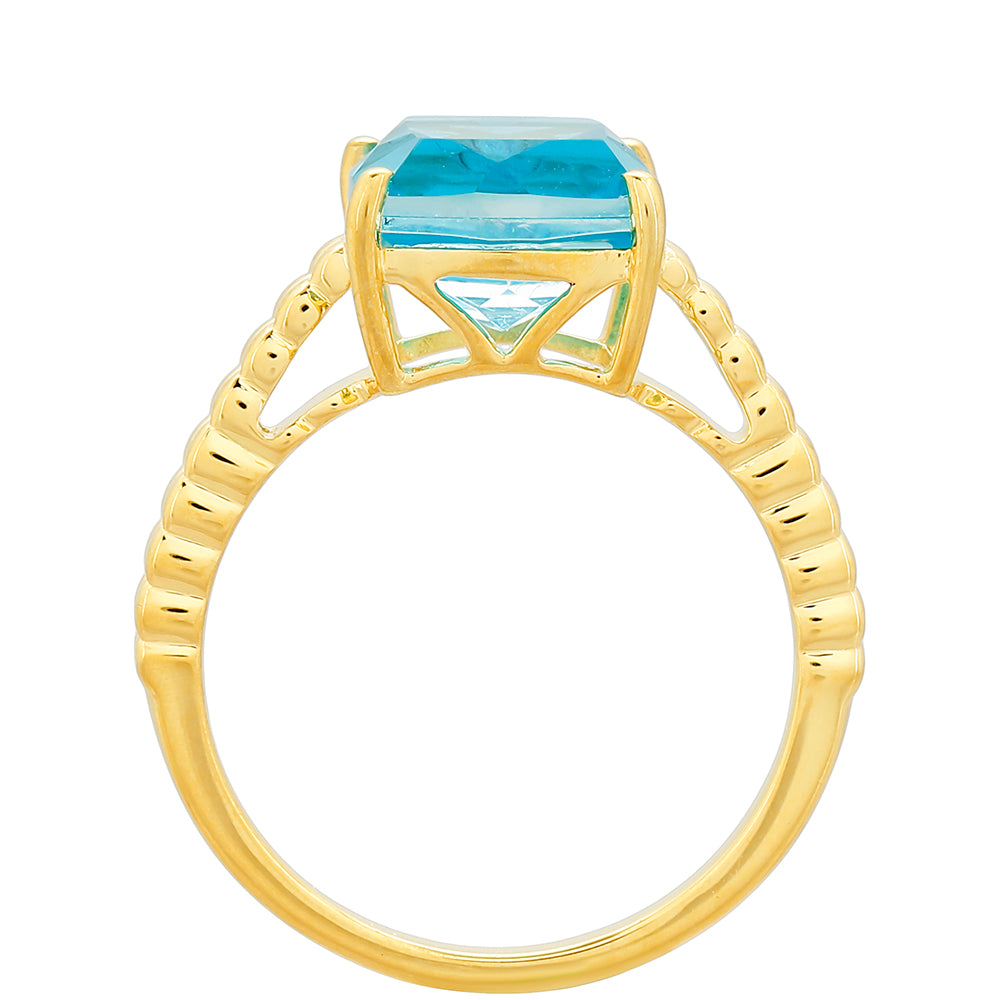 Kullattu hopeaSormus Paraiban Kvartsilla