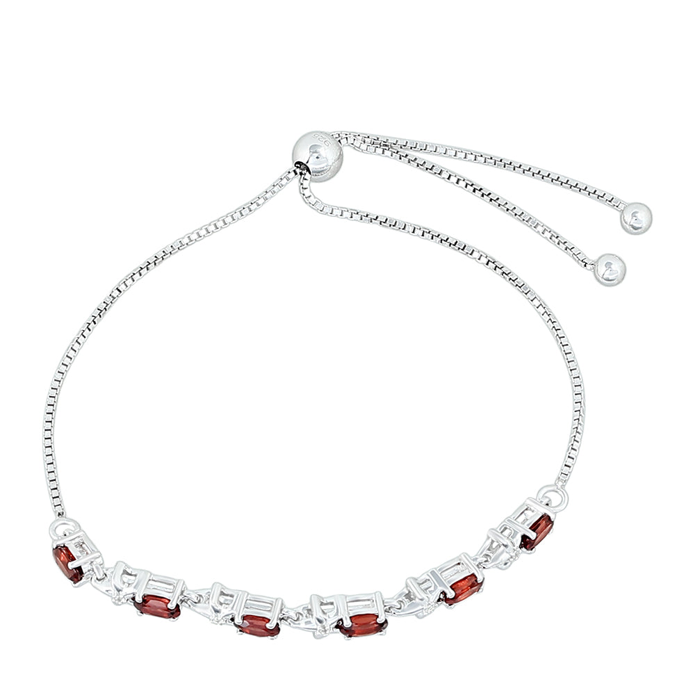 HopeaRannekoru Granaatilla ja Valkoisella Topaasilla