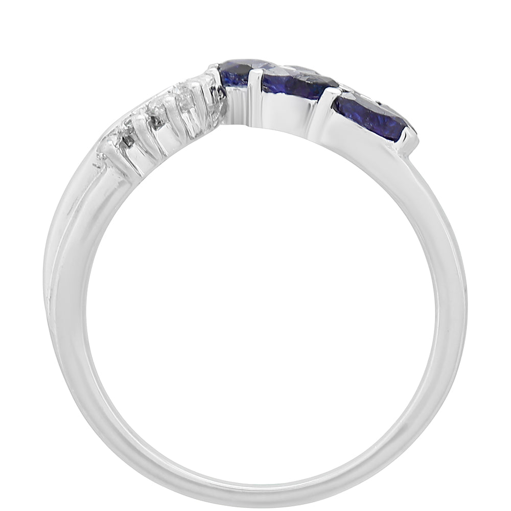 HopeaSormus Thaisafiirilla ja Valkoisella Topaasilla