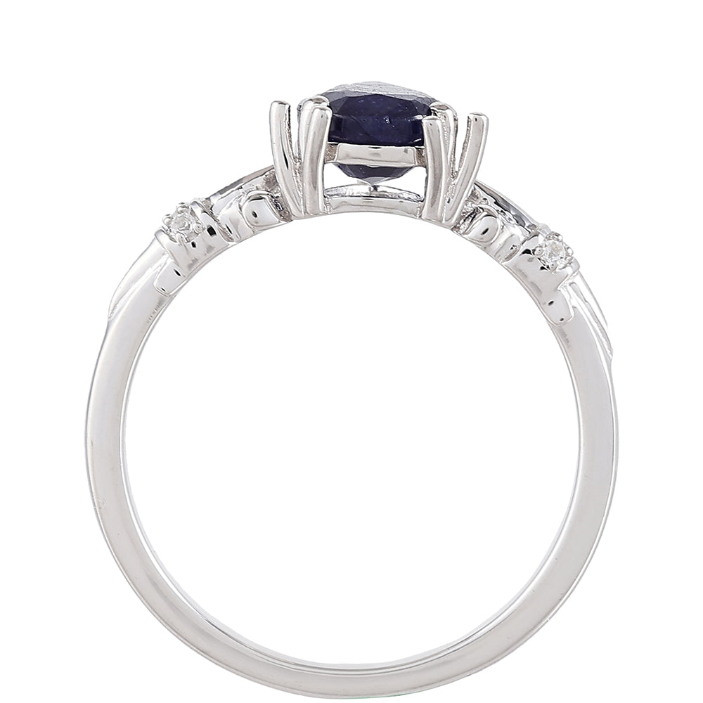 HopeaSormus Thaisafiirilla ja Valkoisella Topaasilla