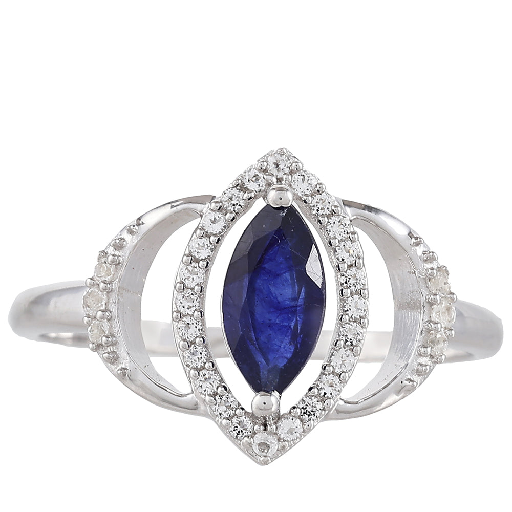 HopeaSormus Thaisafiirilla ja Valkoisella Topaasilla 1