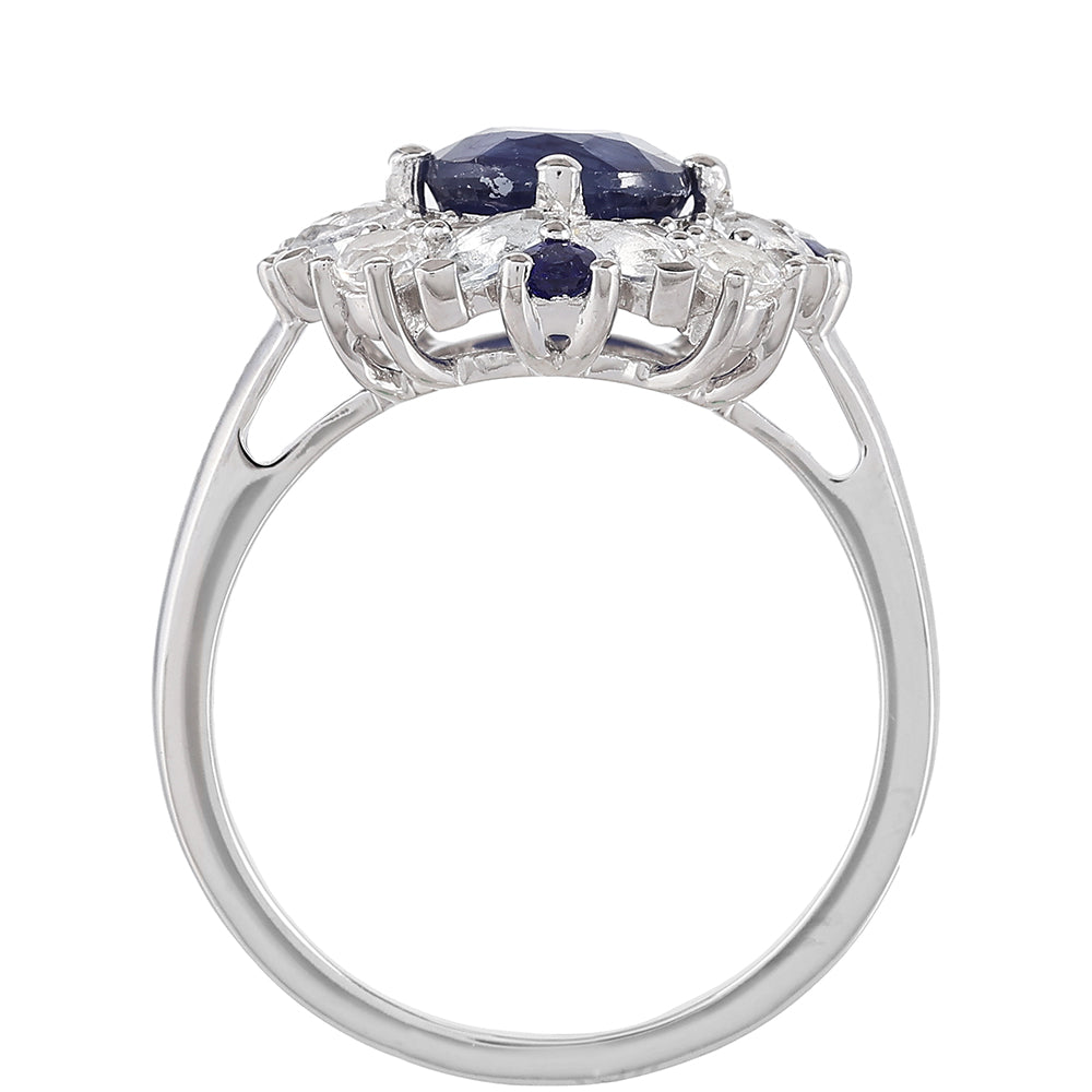 HopeaSormus Thaisafiirilla ja Valkoisella Topaasilla